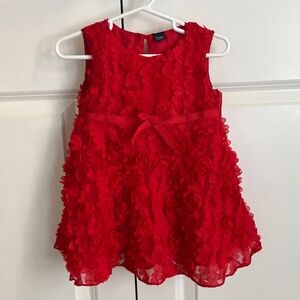 Red Baby Gap Formal Holiday Dress, 18-24 months